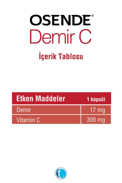 Osende Demir C 60 Bitkisel Kapsül Demir Bisglisinat - Resim 2