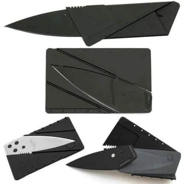 Kredi Kartı Şeklinde Katlanır Kolay Taşınır Kamp Yardımcı Kiti - 3