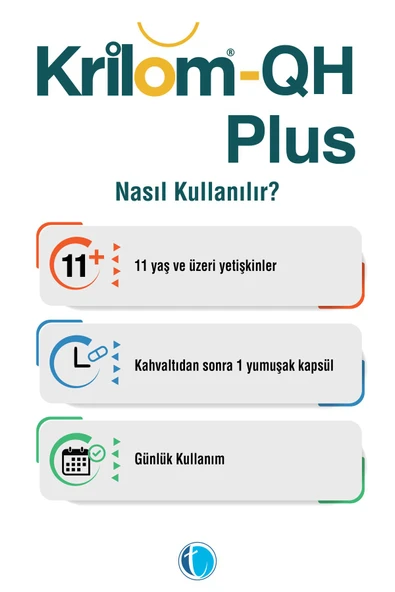 Krilom QH Plus 30 Yumuşak Kapsül Ubikinol Krill Yağı Omega 3 - Resim 3