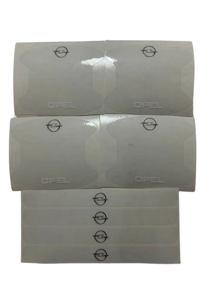 Rukye Shop Opel Marka Logolu Uyumlu Oto Kapı Kolu Çizik Önleyici Yapışkan 8'li Set