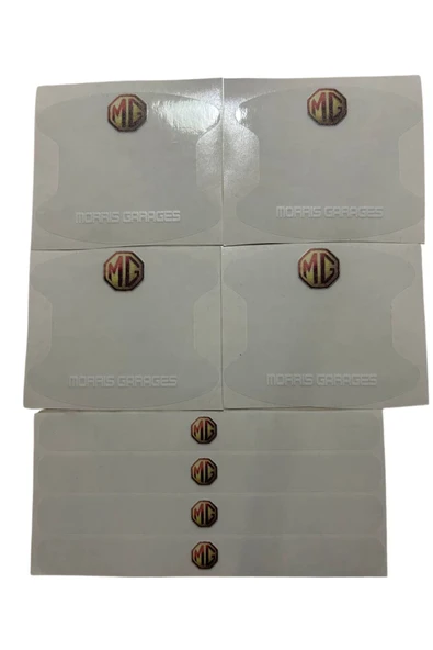 Rukye Shop MG Marka Logolu Oto Kapı Kolu Çizik Önleyici Yapışkan 8'li Set Morris Garages