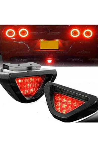 Rukye Shop F1 Üçgen Stop Lambası , 12v Her Araca Uyumlu Fren Lambası F1 Stop - 5