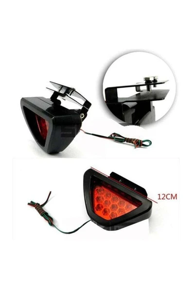 Rukye Shop F1 Üçgen Stop Lambası , 12v Her Araca Uyumlu Fren Lambası F1 Stop - 2