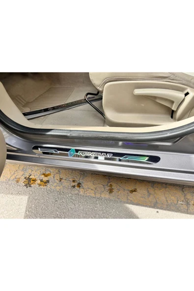 Rukye Shop Peugeot Hologram Logolu Araca Özel Marka Logolu Aynalı Kapı Eşiği Koruyucu Yapıştırma 4'lü Set - 5