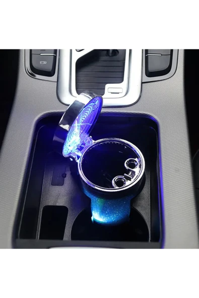 Rukye Shop Simli Dumansız Küllük Kokusuz Ledli Küllük 7 Renkli Rgb Ledli Lüks Küllük Ev Küllüğü - 6