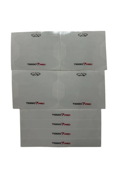 Rukye Shop Chery Tiggo 7 Pro Uyumlu Marka Logolu Oto Kapı Kolu Çizik Önleyici Yapışkan 8'li Set
