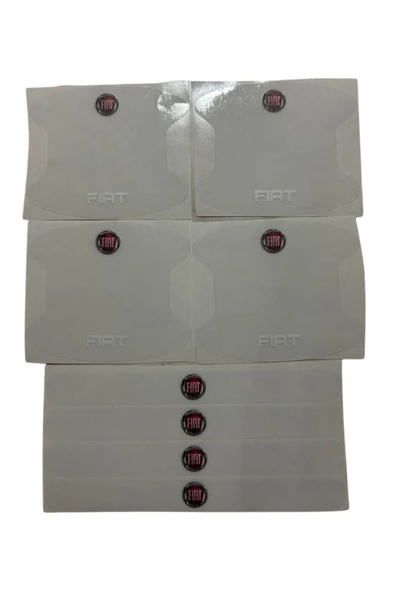 Rukye Shop Fiat Marka Uyumlu  Logolu Oto Kapı Kolu Çizik Önleyici Yapışkan 8'li Set