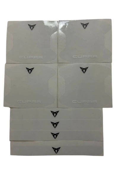 Rukye Shop Cupra Marka Logolu Oto Kapı Kolu Çizik Önleyici Yapışkan 8'li Set