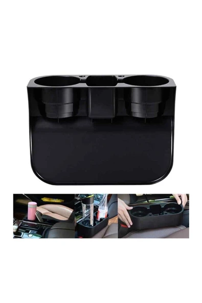 Rukye Shop Araç Içi Koltuk Yanı Ve Arkası Bardak Tutucu Siyah Bardaklık - 2