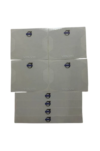 Rukye Shop Volvo Marka Logolu Oto Kapı Kolu Çizik Önleyici Yapışkan 8'li Set