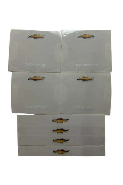 Rukye Shop Chevrolet Marka Uyumlu Logolu Oto Kapı Kolu Çizik Önleyici Yapışkan 8'li Set