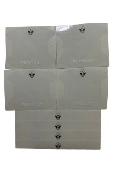 Rukye Shop Renault Marka Logolu Oto Kapı Kolu Çizik Önleyici Yapışkan 8'li Set