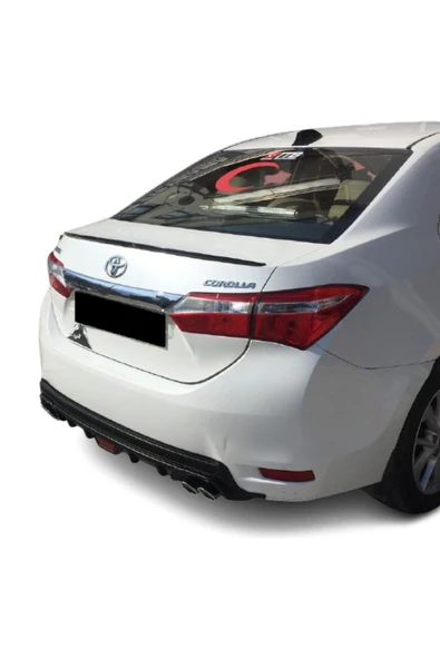 Rukye Shop Toyota Corolla 2013 Sonrası Uyumlu Bagaj Üstü Spoiler Piano Black - 2