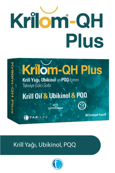 Krilom QH Plus 30 Yumuşak Kapsül Ubikinol Krill Yağı Omega 3 ürün görseli 1