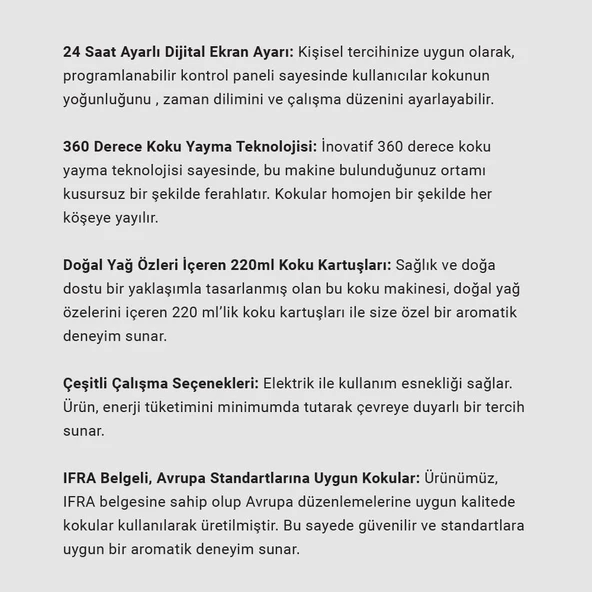 A1 Pro 900 Geniş Alan Koku Makinesi - Aroma Difüzör Beyaz - 5