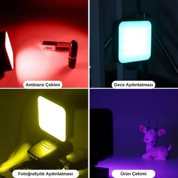 Gdx 64 Rgb Led Mıknatıslı Mobil Video Işığı - 6