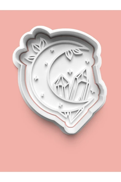 Dekoratif Ay Figürü Kurabiye Kalıbı Ve Şeker Hamuru Kalıbı