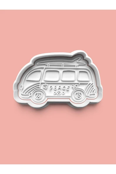 Seyahat Teması Minibüs Figürü Kurabiye Kalıbı Ve Şeker Hamuru Kalıbı ürün görseli