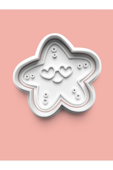 Sevimli Deniz Yıldızı Kurabiye Kalıbı Ve Şeker Hamuru Kalıbı ürün görseli