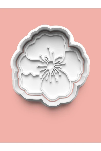 Çiçek Figürü Kurabiye Kalıbı Ve Şeker Hamuru Kalıbı ürün görseli