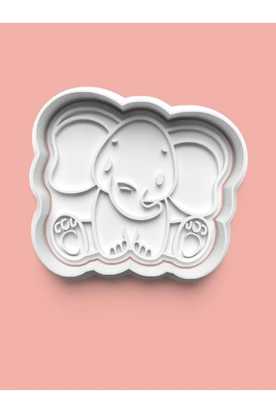 Sevimli Fil Yavrusu Figürü Kurabiye Kalıbı Ve Şeker Hamuru Kalıbı ürün görseli