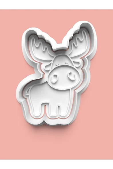 Sevimli Geyik Figürü Kurabiye Kalıbı Ve Şeker Hamuru Kalıbı ürün görseli