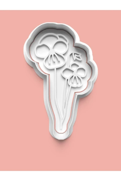 Çiçek Figürü Kurabiye Kalıbı Ve Şeker Hamuru Kalıbı ürün görseli