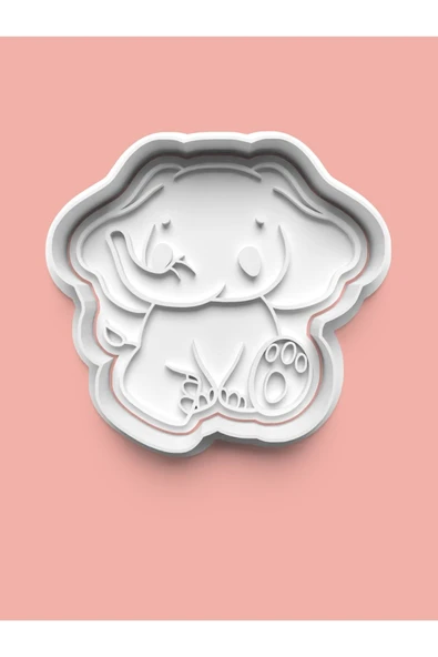 Sevimli Fil Yavrusu Figürü Kurabiye Kalıbı Ve Şeker Hamuru Kalıbı ürün görseli