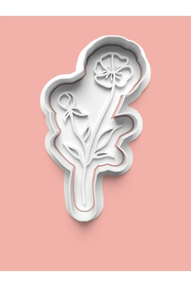 Çiçek Figürü Kurabiye Kalıbı Ve Şeker Hamuru Kalıbı ürün görseli