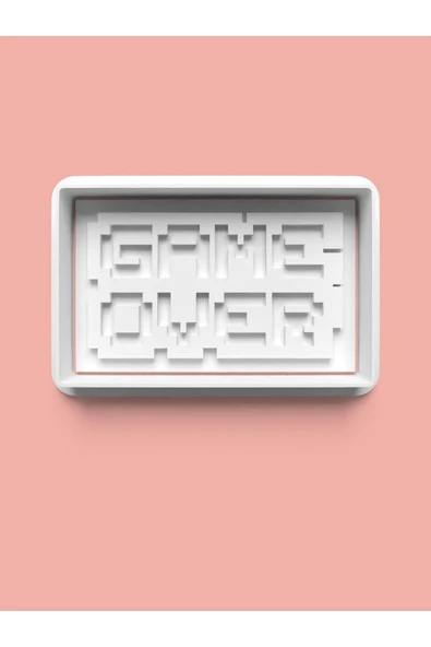 Game Over Oyun Sloganı Kurabiye Kalıbı Ve Şeker Hamuru Kalıbı ürün görseli