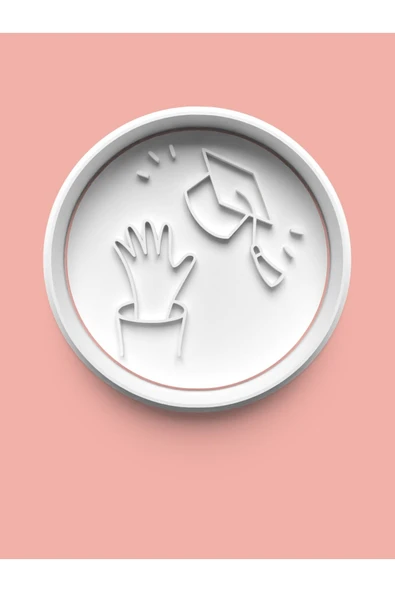 Mezuniyet Temalı Kurabiye Kalıbı Ve Şeker Hamuru Kalıbı ürün görseli