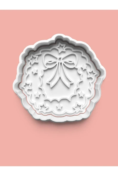 Yıldız Temalı Fiyonk Kurdele Figürü Kurabiye Kalıbı Ve Şeker Hamuru Kalıbı ürün görseli