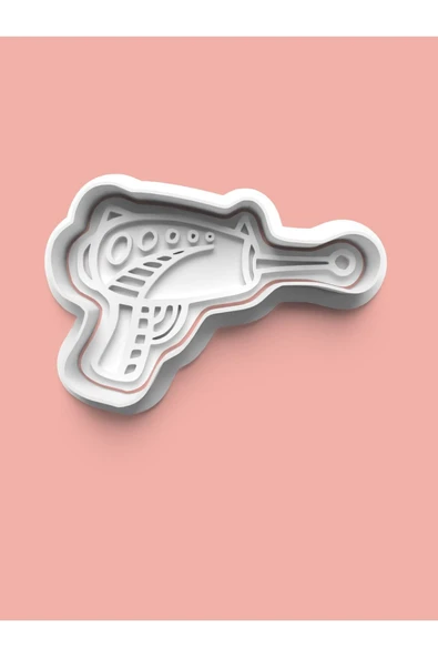 Uzaylı Teması Işın Tabancası Figürü Kurabiye Kalıbı Ve Şeker Hamuru Kalıbı ürün görseli