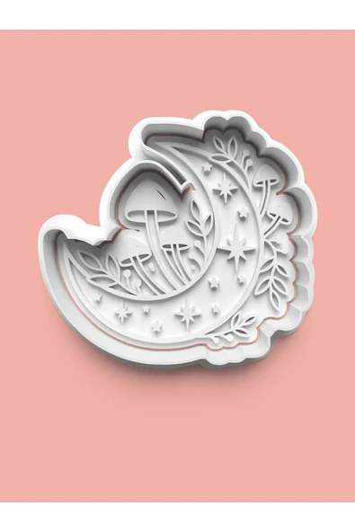 Çiçek Temalı Ay Figürü Kurabiye Kalıbı Ve Şeker Hamuru Kalıbı ürün görseli