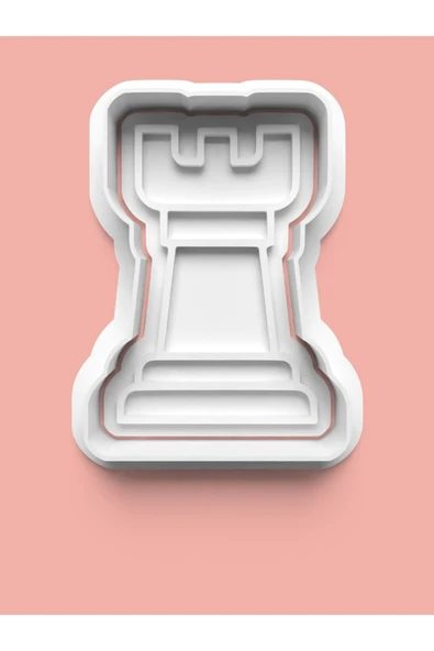 Satranç Kale Figürü Kurabiye Kalıbı Ve Şeker Hamuru Kalıbı ürün görseli