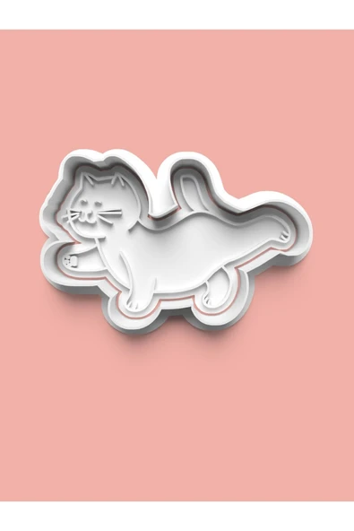 Zıplayan Kedi Kurabiye Kalıbı Ve Şeker Hamuru Kalıbı ürün görseli