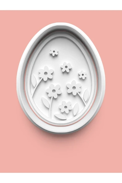 Çiçek Figürlü Yumurta Kurabiye Kalıbı Ve Şeker Hamuru Kalıbı ürün görseli