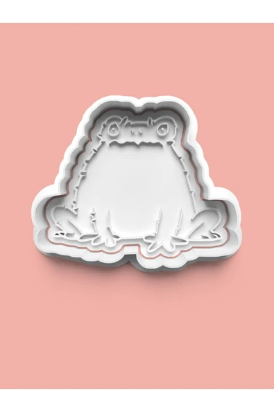 Sevimli Kurbağa Figürü Kurabiye Kalıbı Ve Şeker Hamuru Kalıbı ürün görseli