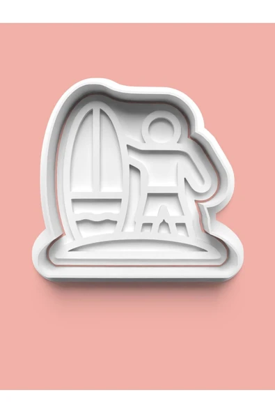 Sörf Temalı Kurabiye Kalıbı Ve Şeker Hamuru Kalıbı ürün görseli