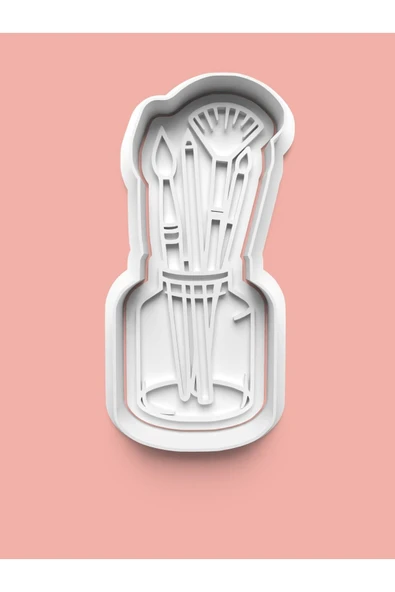 Resim Fırçalığı Kurabiye Kalıbı Ve Şeker Hamuru Kalıbı ürün görseli