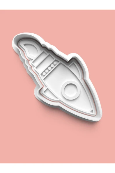 Roket Figürü Kurabiye Kalıbı Ve Şeker Hamuru Kalıbı ürün görseli