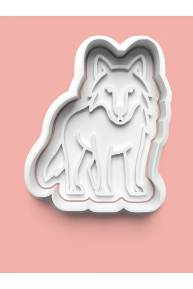 Vahşi Kurt Figürü Kurabiye Kalıbı Ve Şeker Hamuru Kalıbı ürün görseli