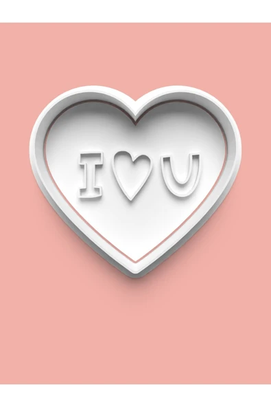 I Love You Figürü Kurabiye Kalıbı Ve Şeker Hamuru Kalıbı ürün görseli