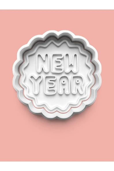 New Year Kurabiye Kalıbı Ve Şeker Hamuru Kalıbı ürün görseli