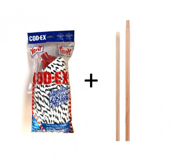 COD-EX Mikrofiber Paspas Püsküllü + Gürgen Sap 120cm ürün görseli