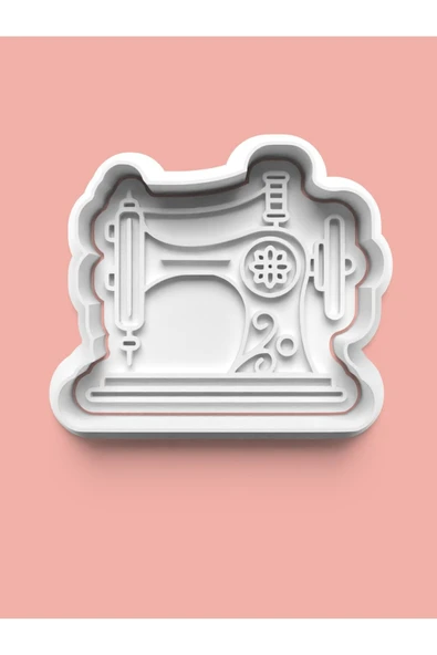 Dikiş Makinesi Figürü Kurabiye Kalıbı Ve Şeker Hamuru Kalıbı ürün görseli