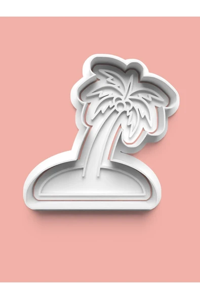 Tropikal Temalı Hindistan Cevizi Ağacı Kurabiye Kalıbı Ve Şeker Hamuru Kalıbı ürün görseli