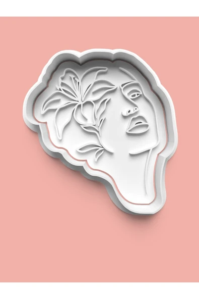 Çiçek Figürlü Kadın Kurabiye Kalıbı Ve Şeker Hamuru Kalıbı ürün görseli