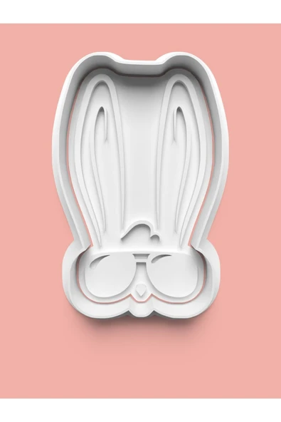 Gözlüklü Tavşan Kurabiye Kalıbı Ve Şeker Hamuru Kalıbı ürün görseli