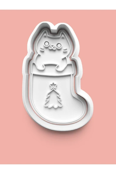 Yavru Kedicik Kedi Kurabiye Kalıbı Ve Şeker Hamuru Kalıbı ürün görseli